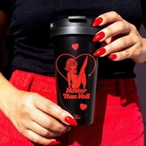 Valfré Lucy Devil Hotter Than Hell Travel Mug Thermos Gothcore Rare